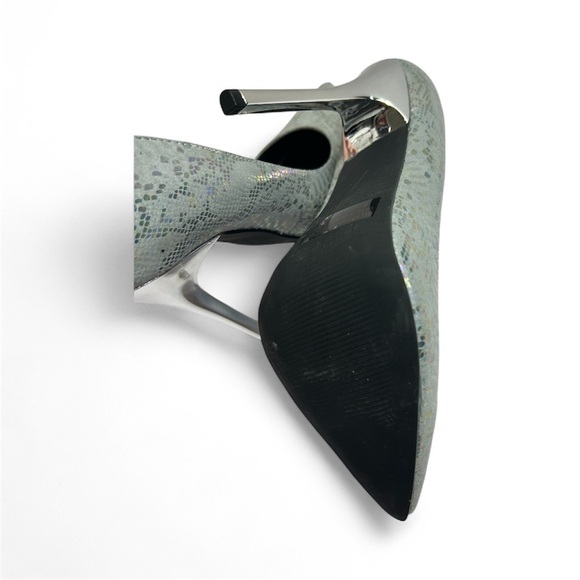 Privileged Champagne Iridescent Faux Snakeskin Stiletto Pumps – Size 8 - Picture 7 of 12